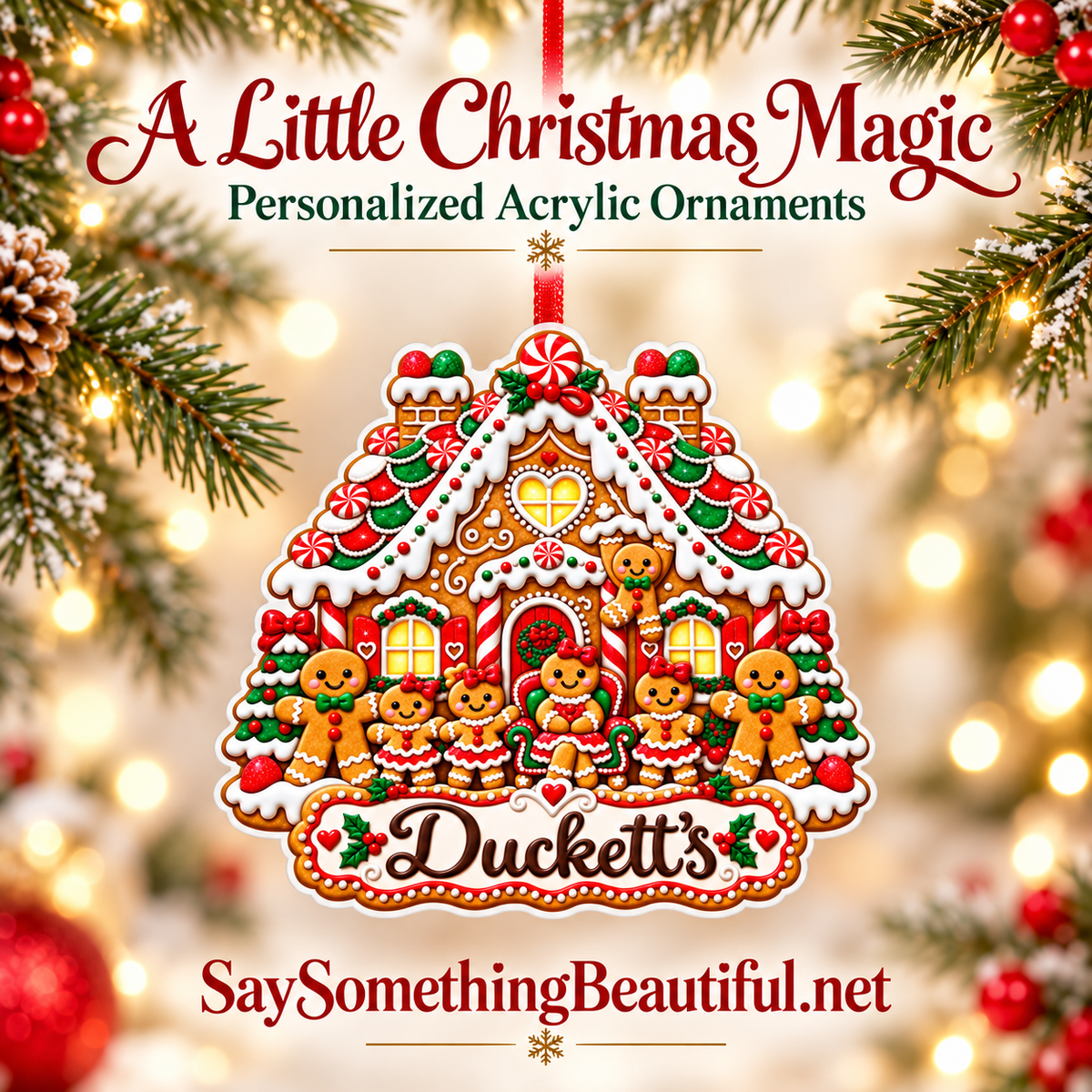 Custom Christmas Ornaments 4”