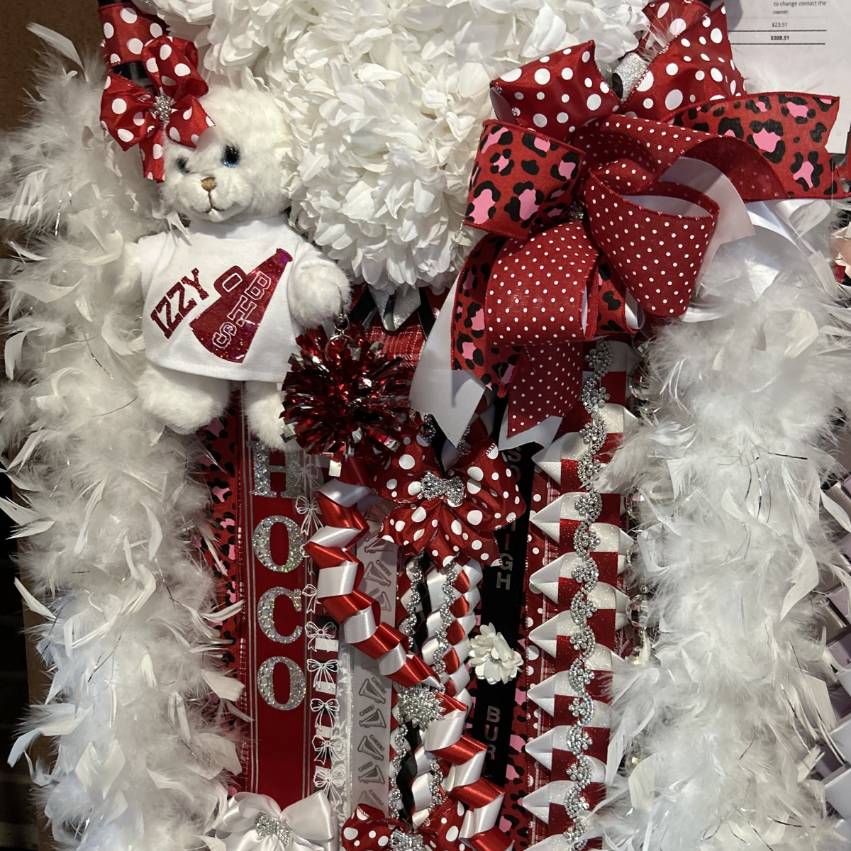 Homecoming Mum, Triple Heart (recommended Junior)