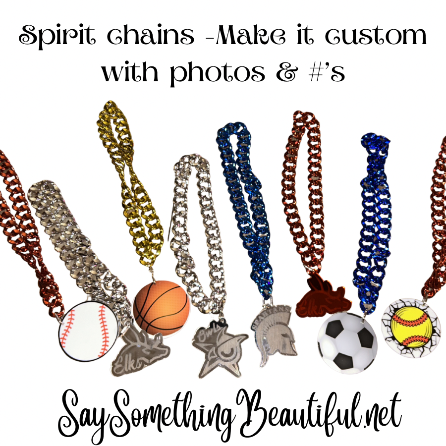 Custom Spirit Chains Extra Large; Any activity, Any Name, Any Custom, Anything legal!!