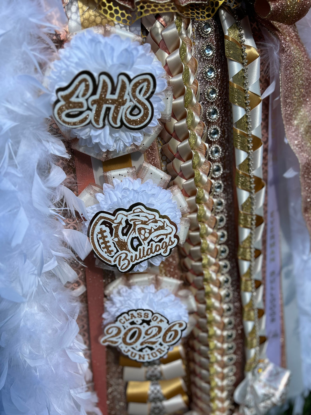 Homecoming Mum, 9" Flower plus Mega (Seniors Only) **Very Popular**  With Added bonus