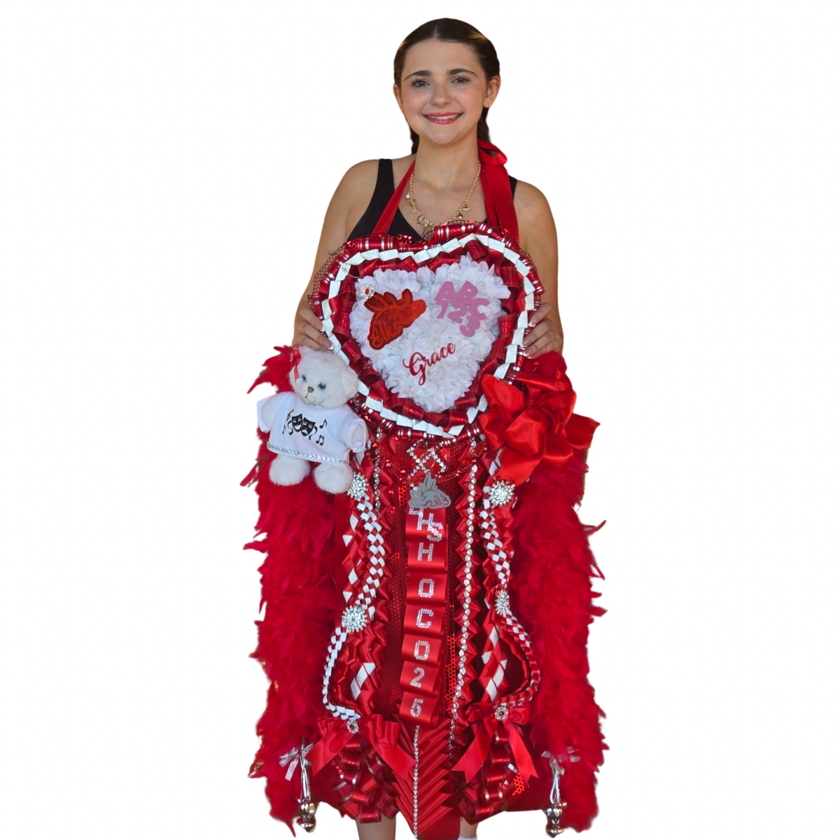 Homecoming Mum, Triple Heart (recommended Junior)