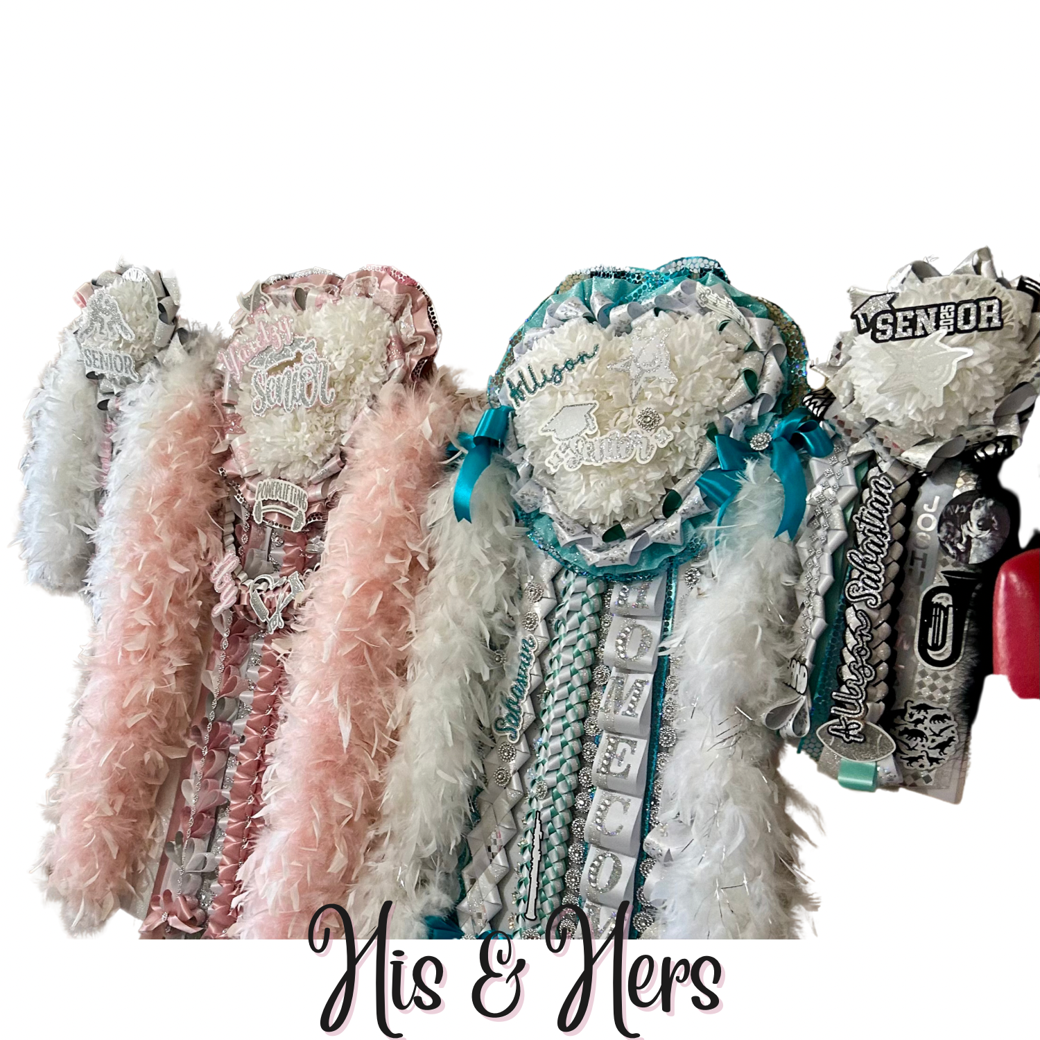 Homecoming Mum, Triple Heart Mega (Seniors Only)  Best Value Senior Pkg Included