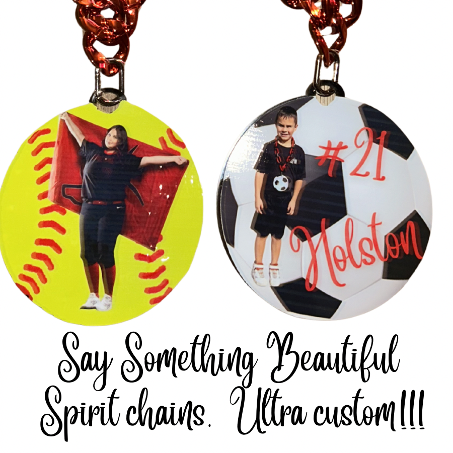 Custom Spirit Chains Extra Large; Any activity, Any Name, Any Custom, Anything legal!!