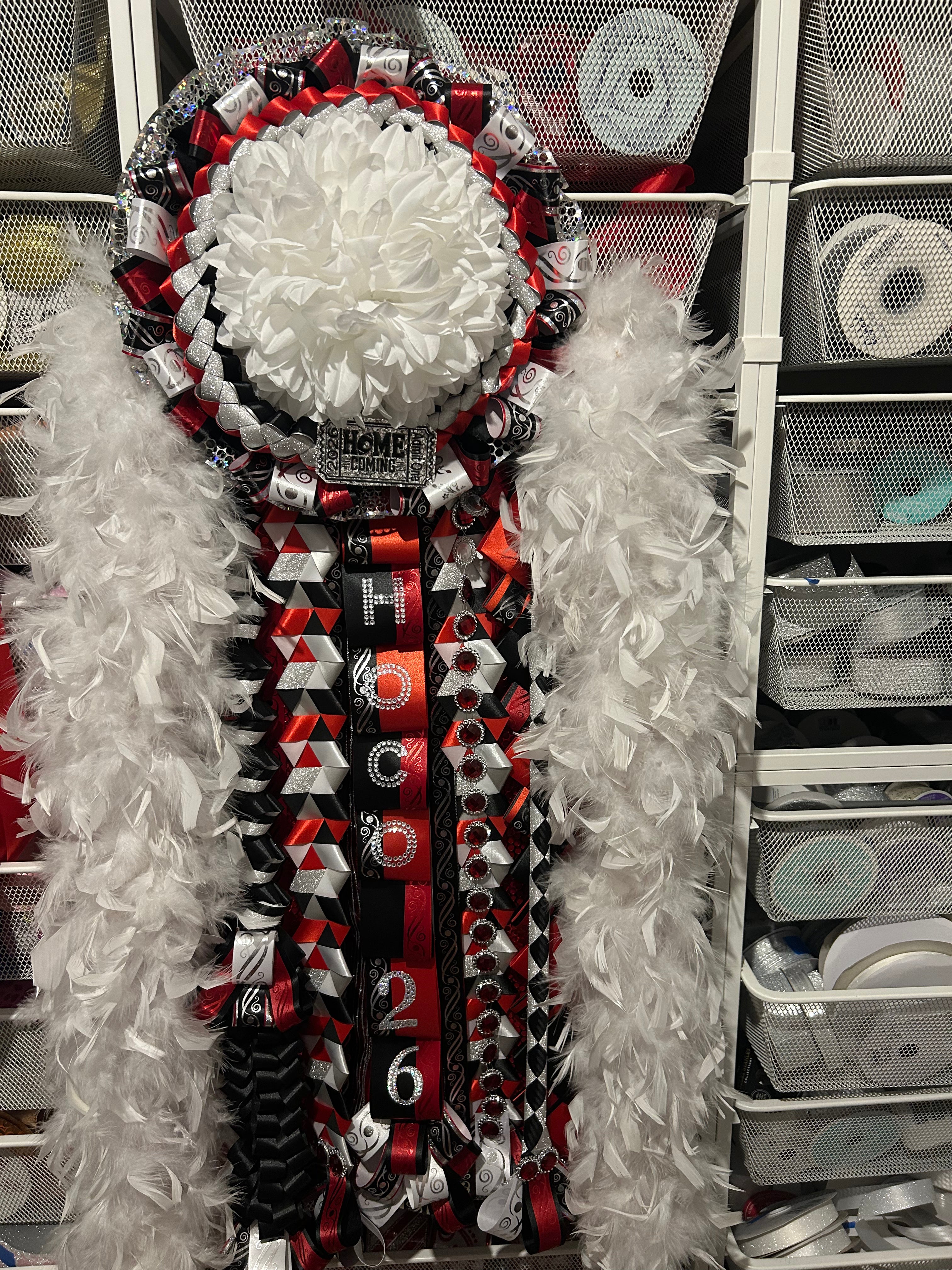 Homecoming Mum, 9” Round (Premade for Sell)  Waiting on your name!