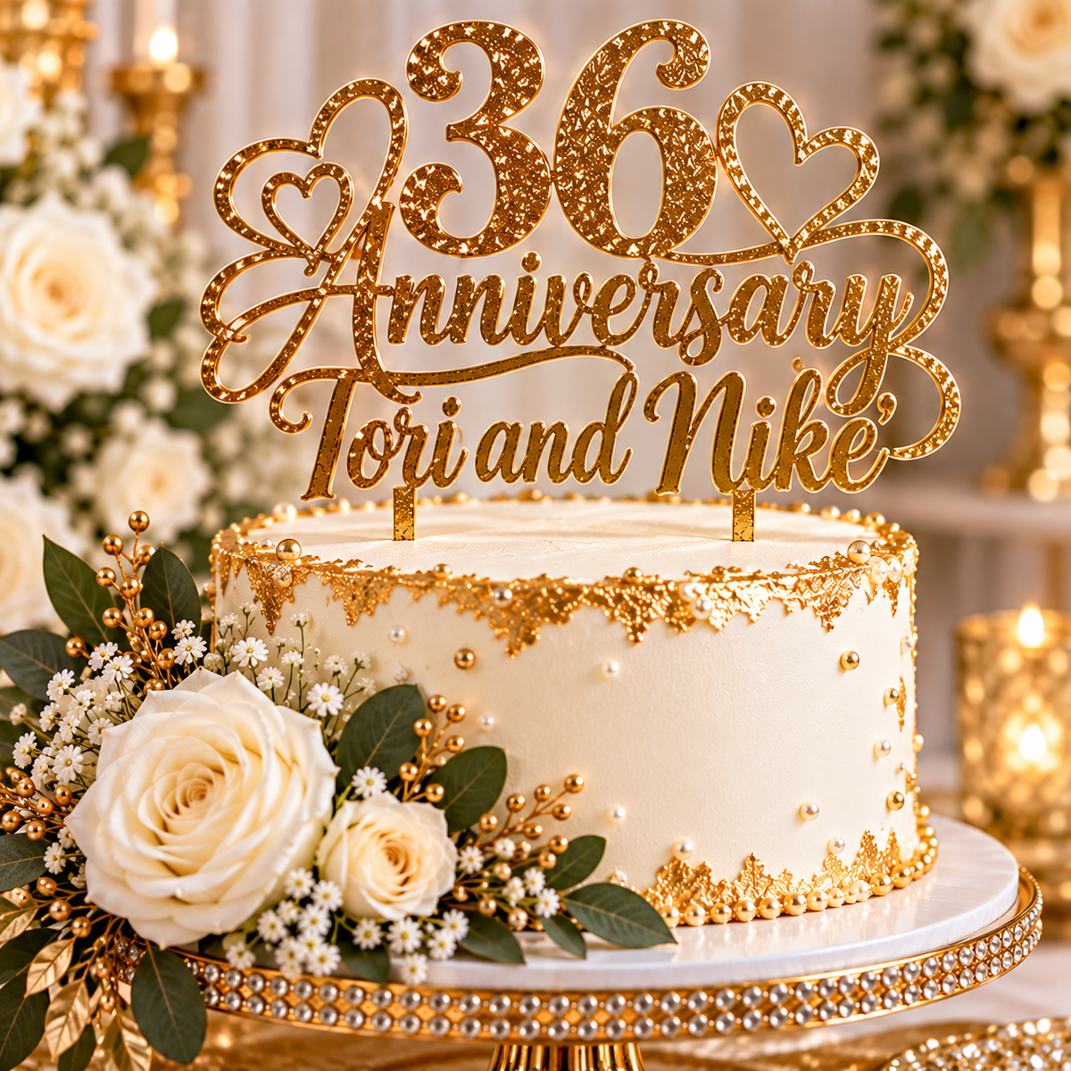 Acrylic Cake topper