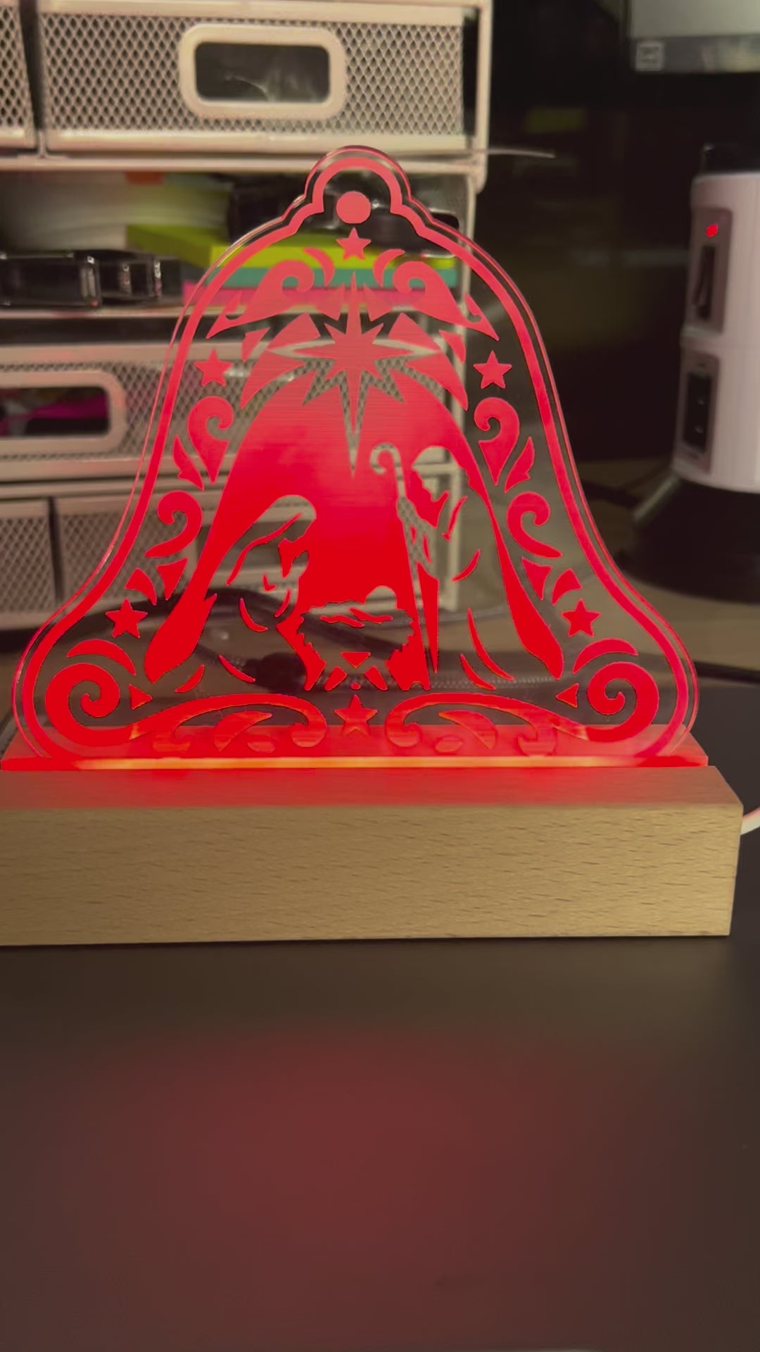 Custom LED light up Laser Engraved Sign / Award 6”